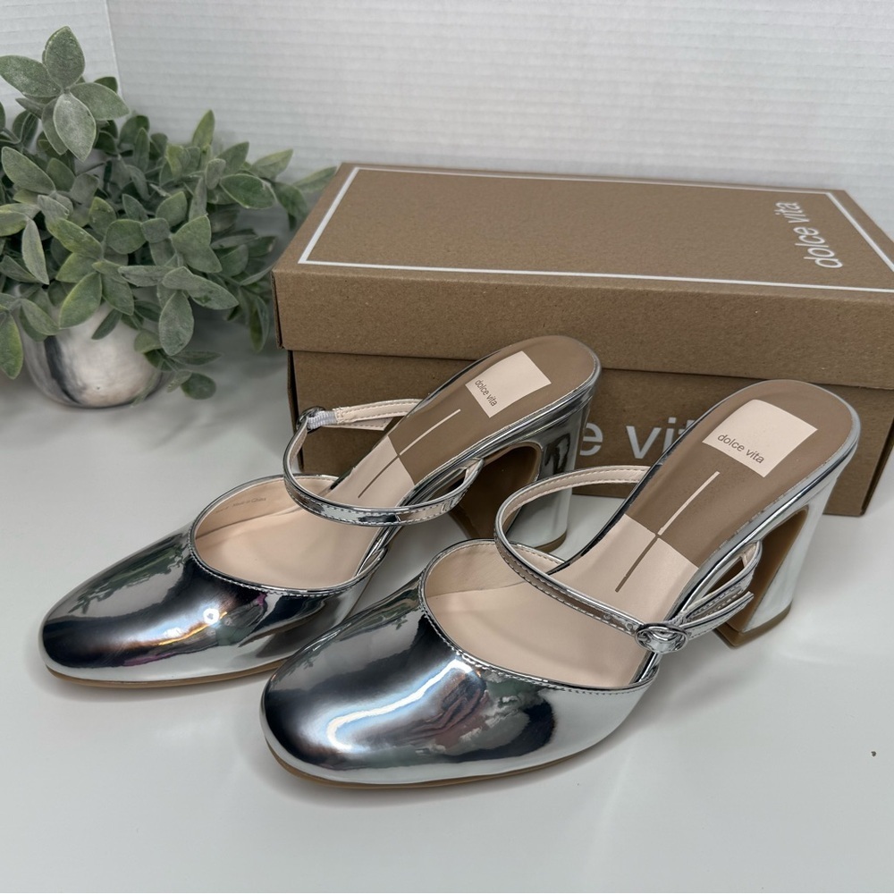 Dolce Vita Women’s Bienne Heels in Silver Stella Size 8 Metallic Streetwear Boho - Picture 16 of 16